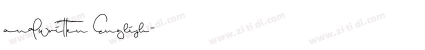 andwritten English字体转换